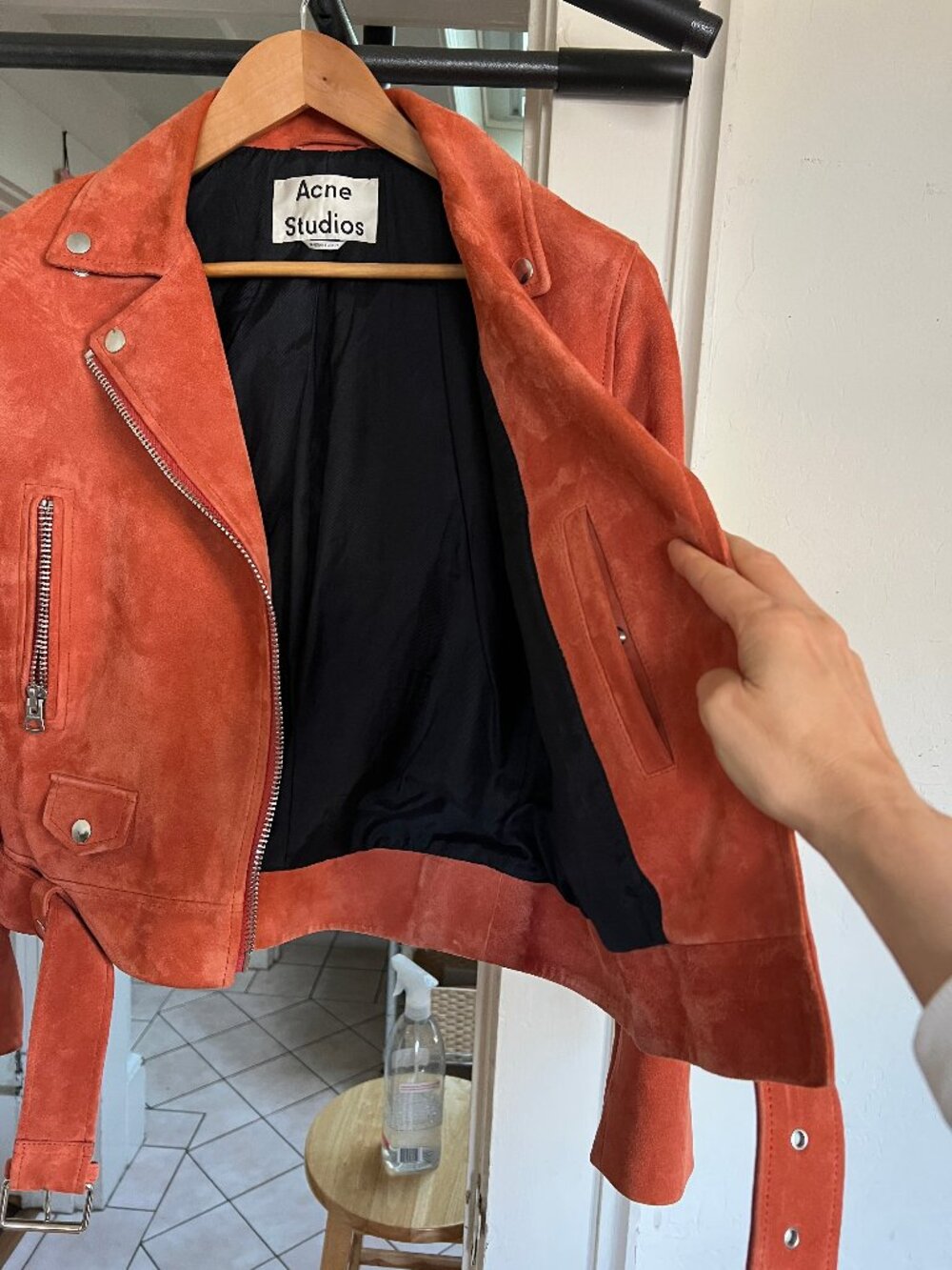 ACNE Studios Mock Moto Suede Leather Jacket (100% Goat Suede) - Picture 11 of 14